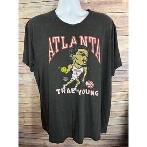 Homage Trae Young Atlanta Hawks Graphic T Shirt Black Mens Size XL